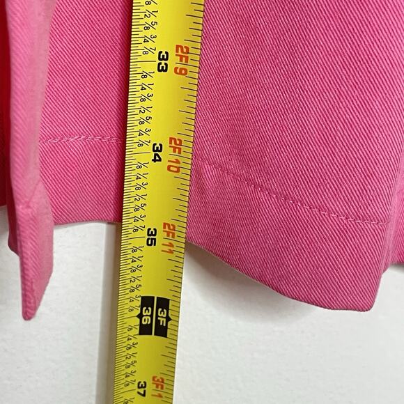 Pink Mini Polo Dress Sz S Sleeveless Pink Chambray Tencel Girly Easy Fit Collar - Picture 7 of 7